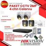 Paket CCTV IP 4 Camera 2MP COLORVU