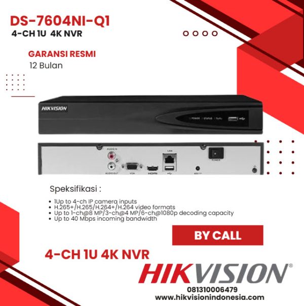 NVR 4 CHN DS-7604NI Q1