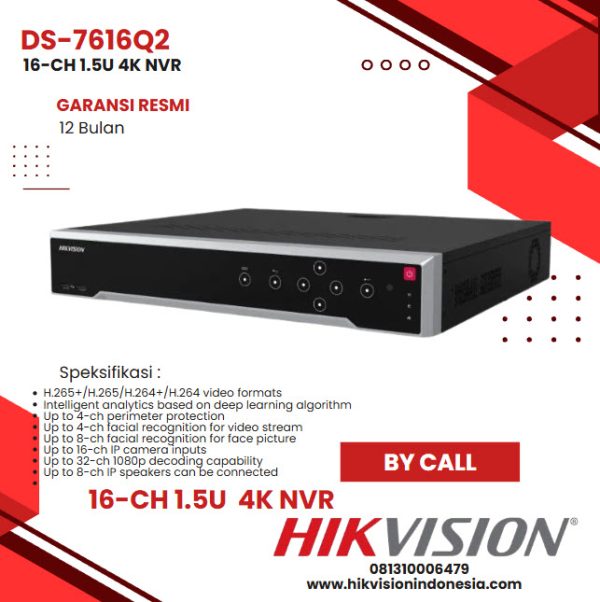 NVR 16 CHN DS-7616NI Q2